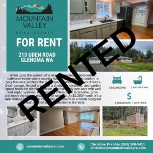 Home for rent in Packwood