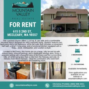 Home for rent in Packwood