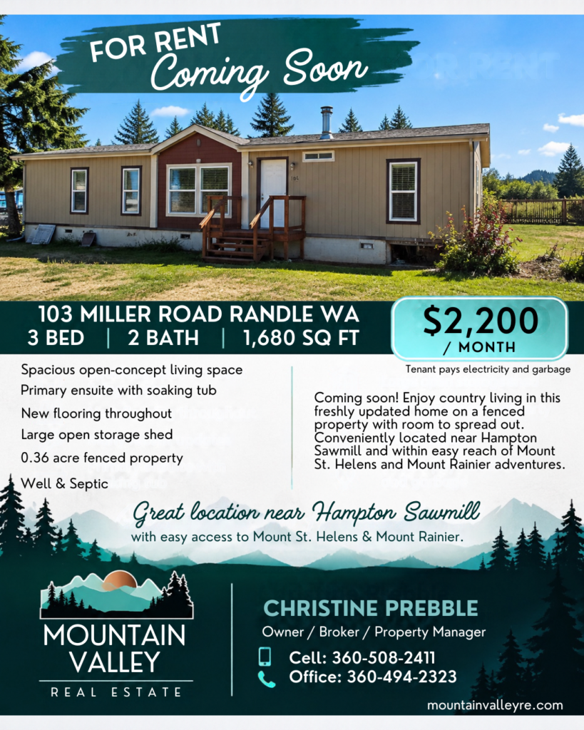 Coming Soon to Randle, WA